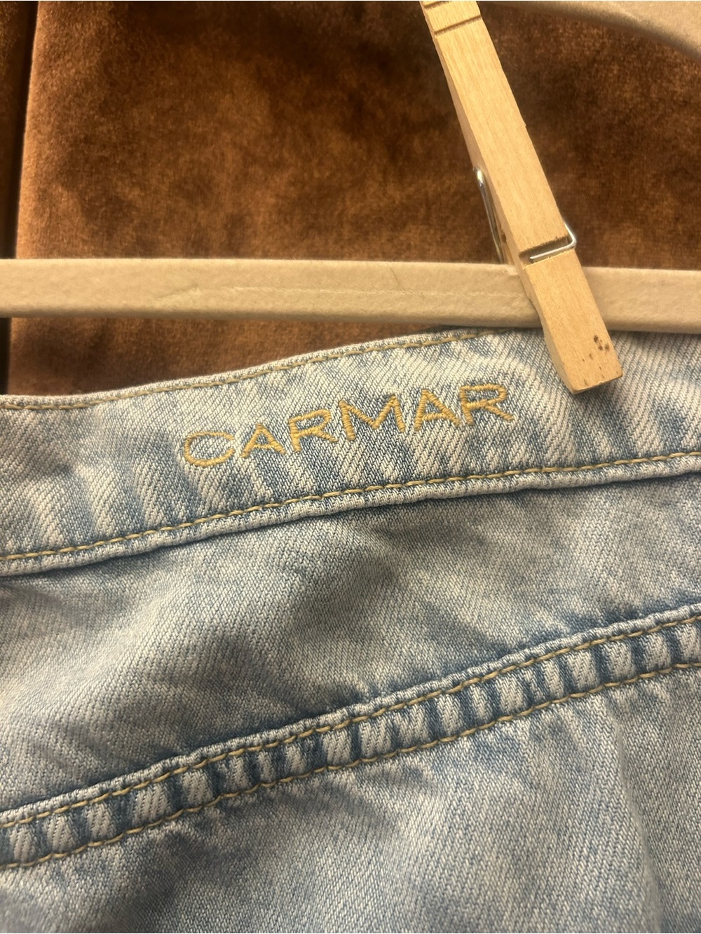 Carmar Light Wash Distressed Ripped Jeans - Picture 5 of 6